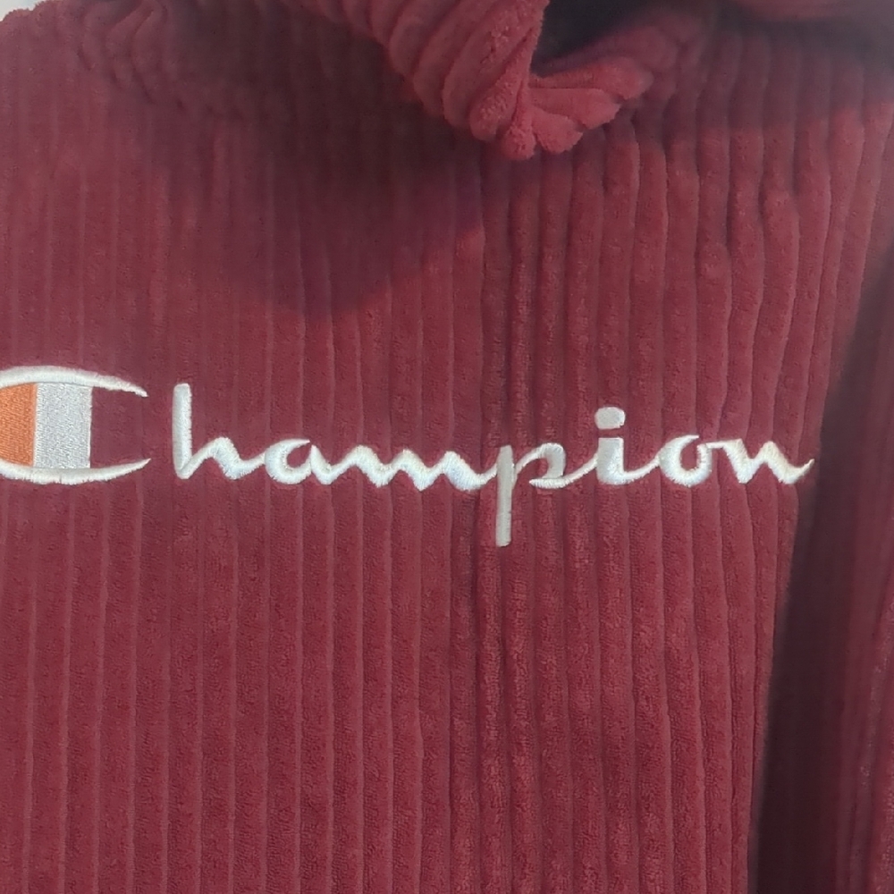 Champion Men's Burgundy Zip-Up Sweater - Picture 4 of 8